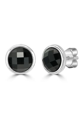 Belk Silverworks Sterling Silver Cubic Zirconia Brio Stud Earrings