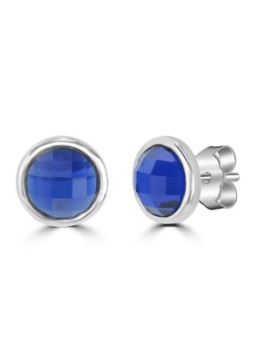 Belk Silverworks Sterling Silver Cubic Zirconia Brio Stud Earrings