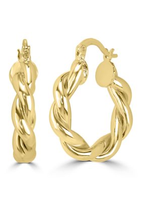 Belk Silverworks Twisted Hoop Earrings
