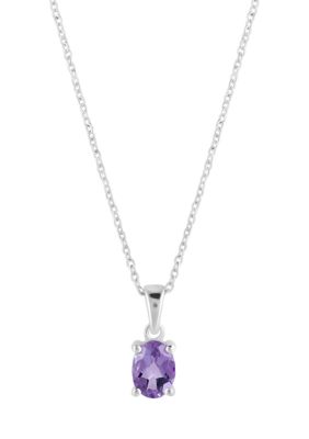 Belk Silverworks Oval Pendant Sterling Silver Necklace