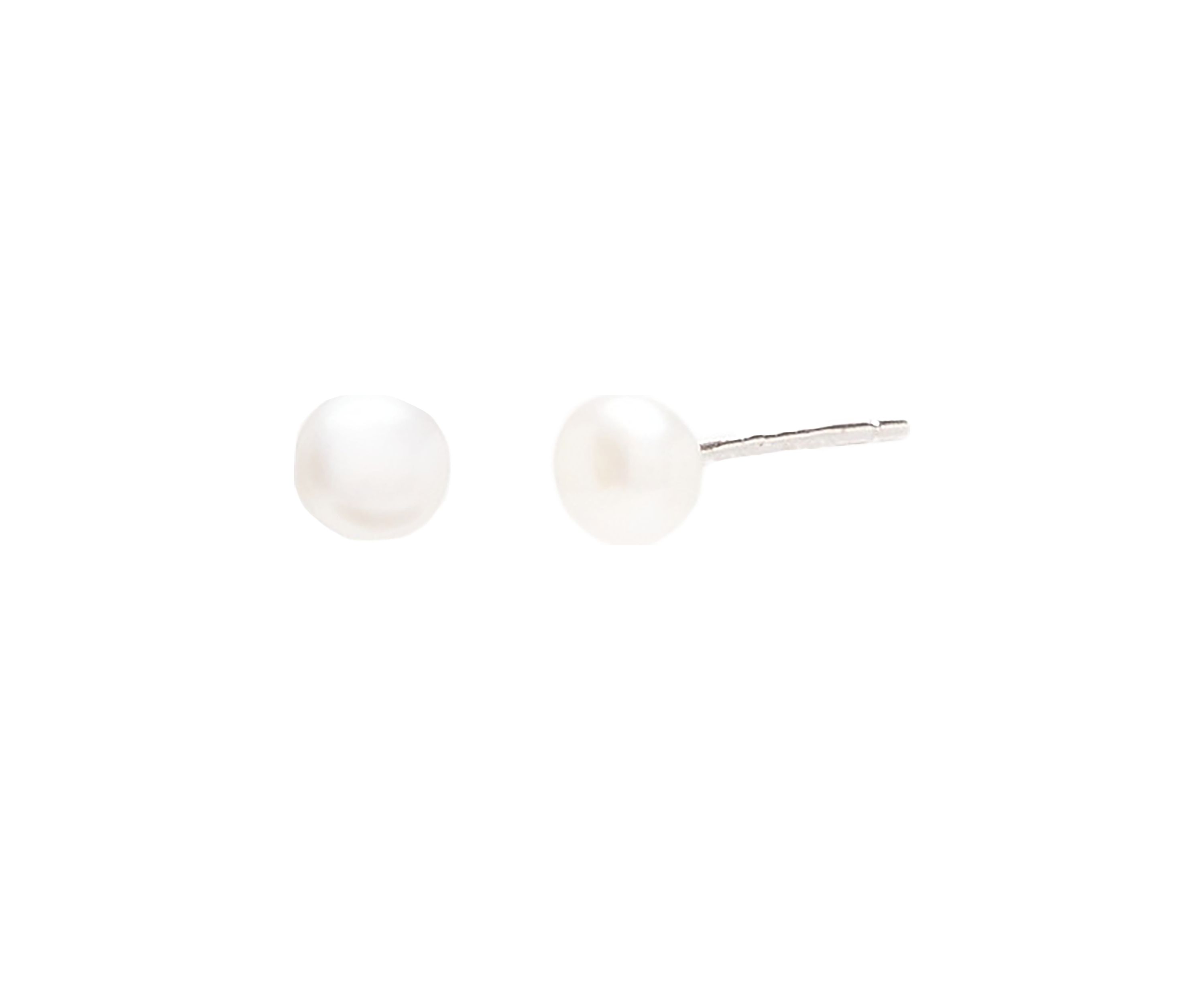 Pearl Drop Station Necklace and Stud Earrings Set