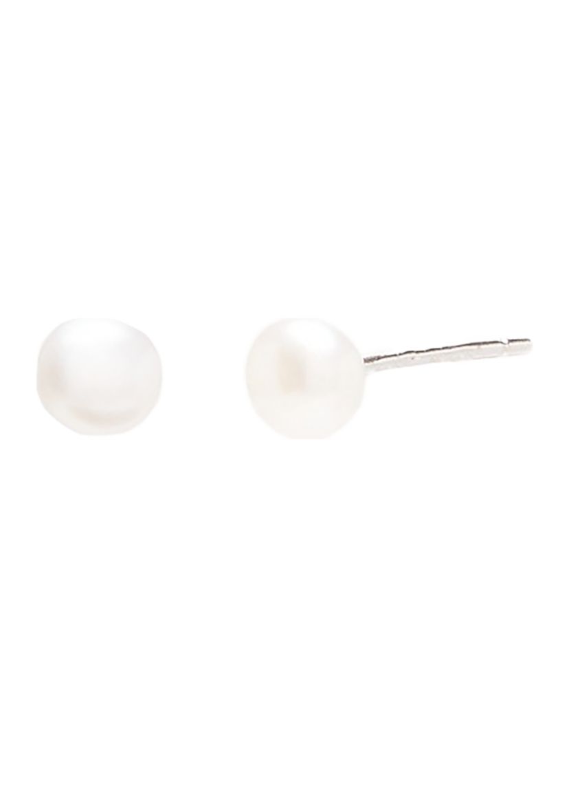 Pearl Drop Station Necklace and Stud Earrings Set