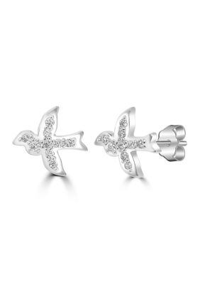 Belk Silverworks Dove Sterling Silver Stud Earrings
