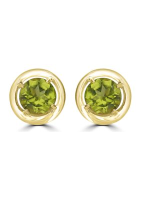 Belk Silverworks Gold over Sterling Silver Halo Stud Earrings
