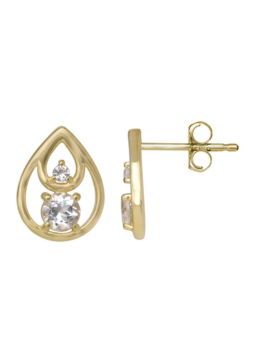 Teardrop Stud Earrings