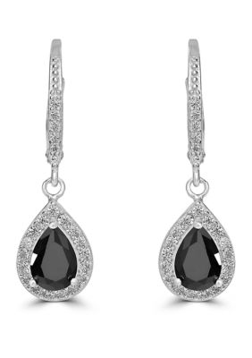 Belk Sterling Silver Sterling Silver Cubic Zirconia Pear Drop Earrings
