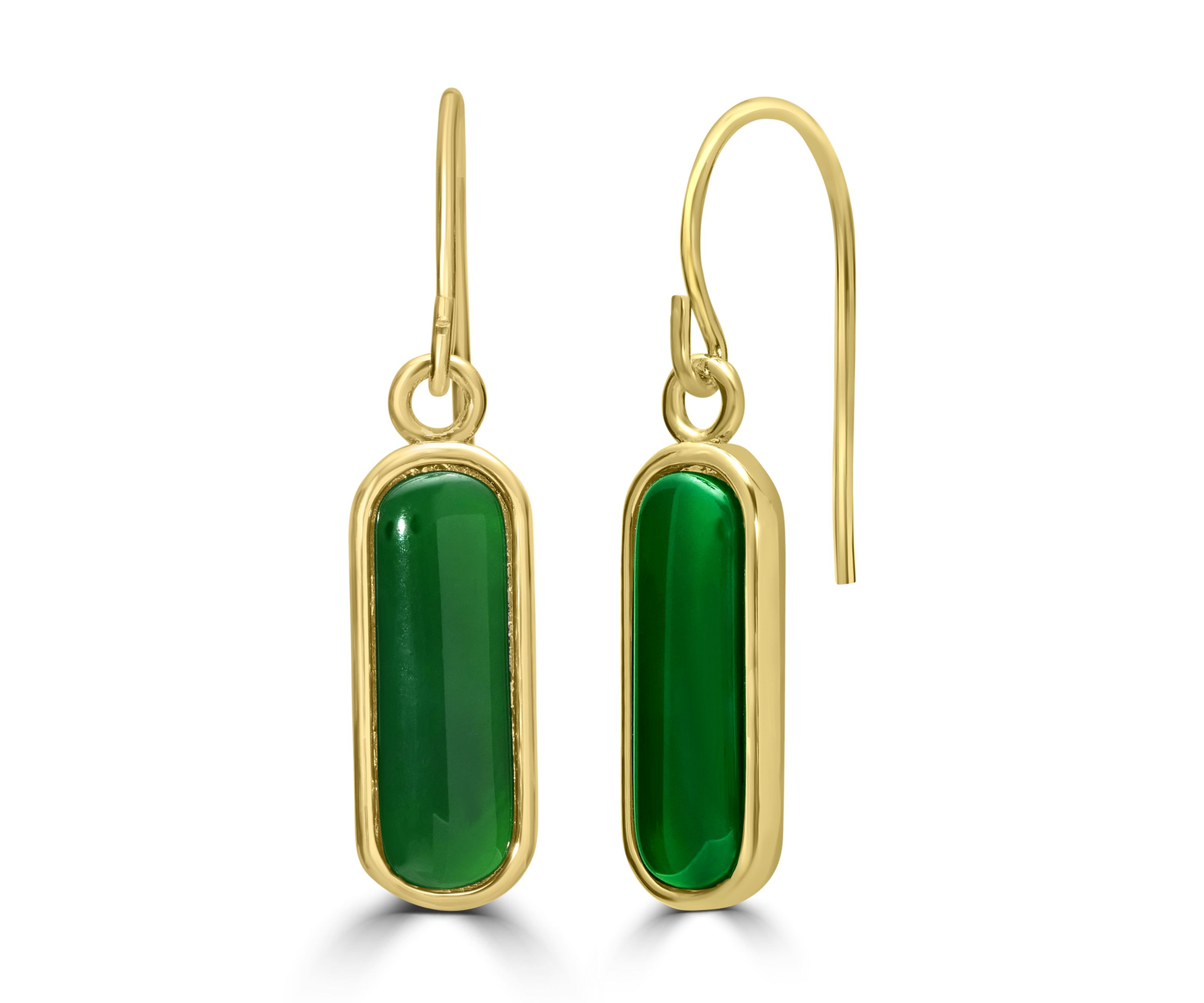 Gold Plated Bar Drop Earrings