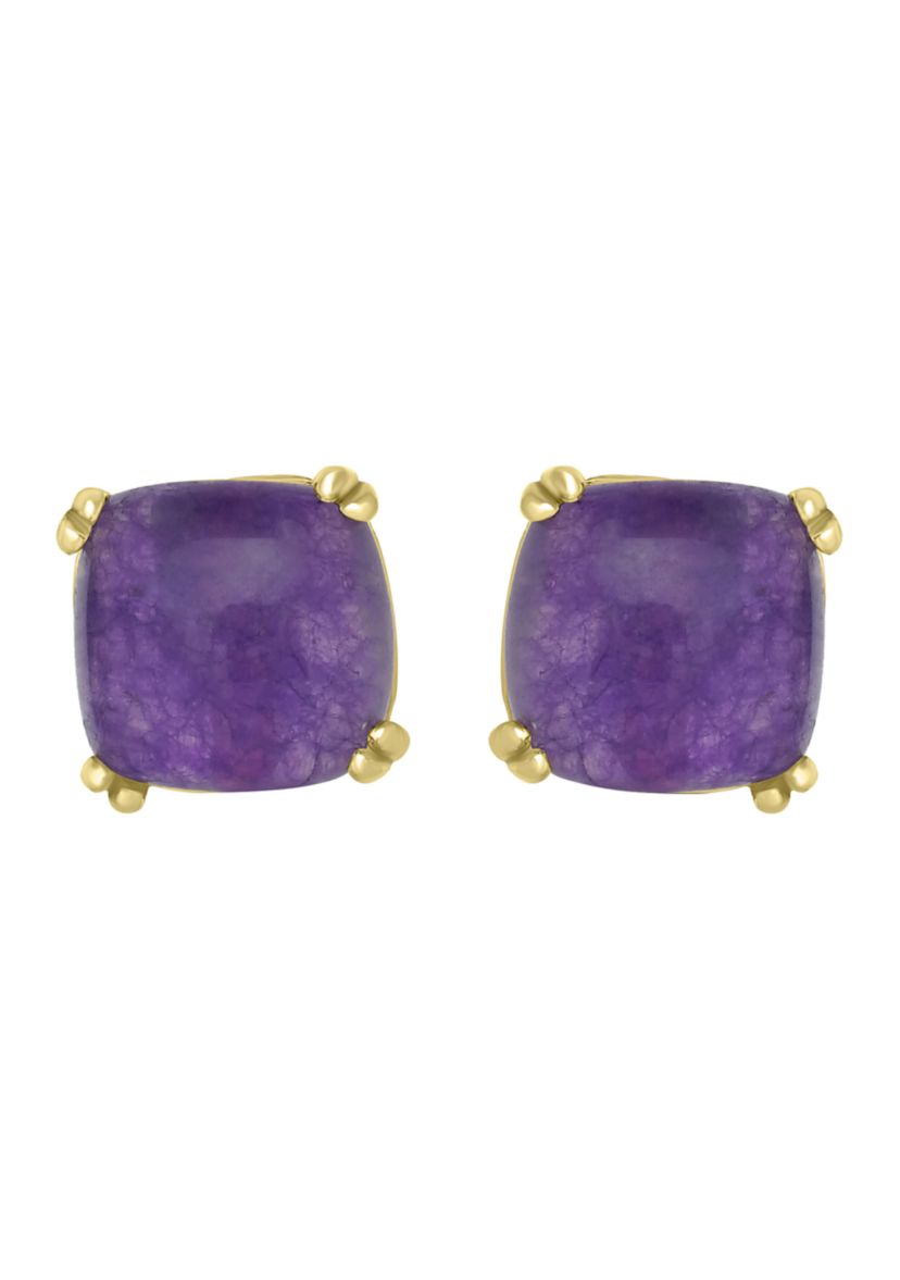Gold Plated Square Stud Earrings