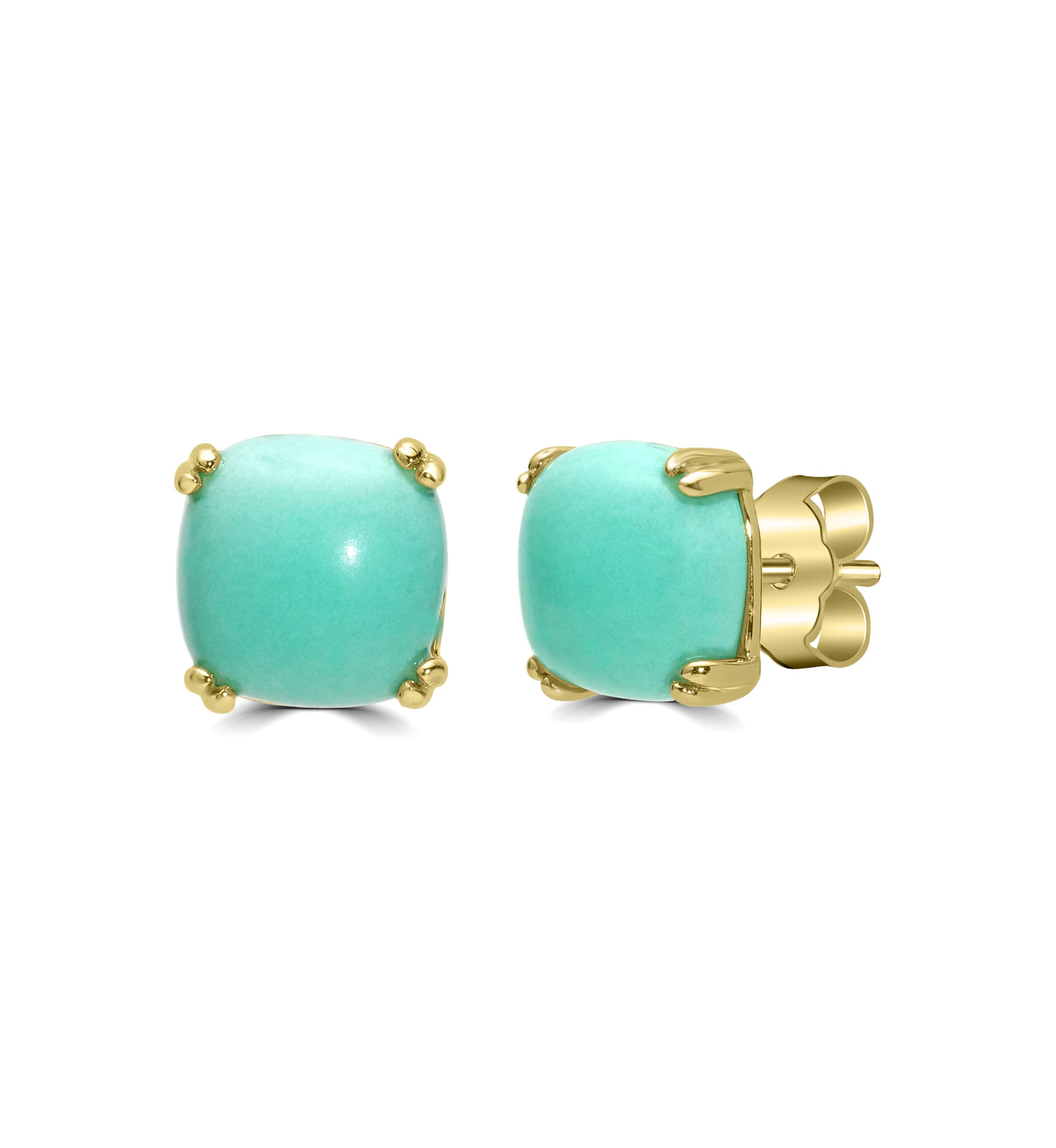Gold Plated Square Stud Earrings