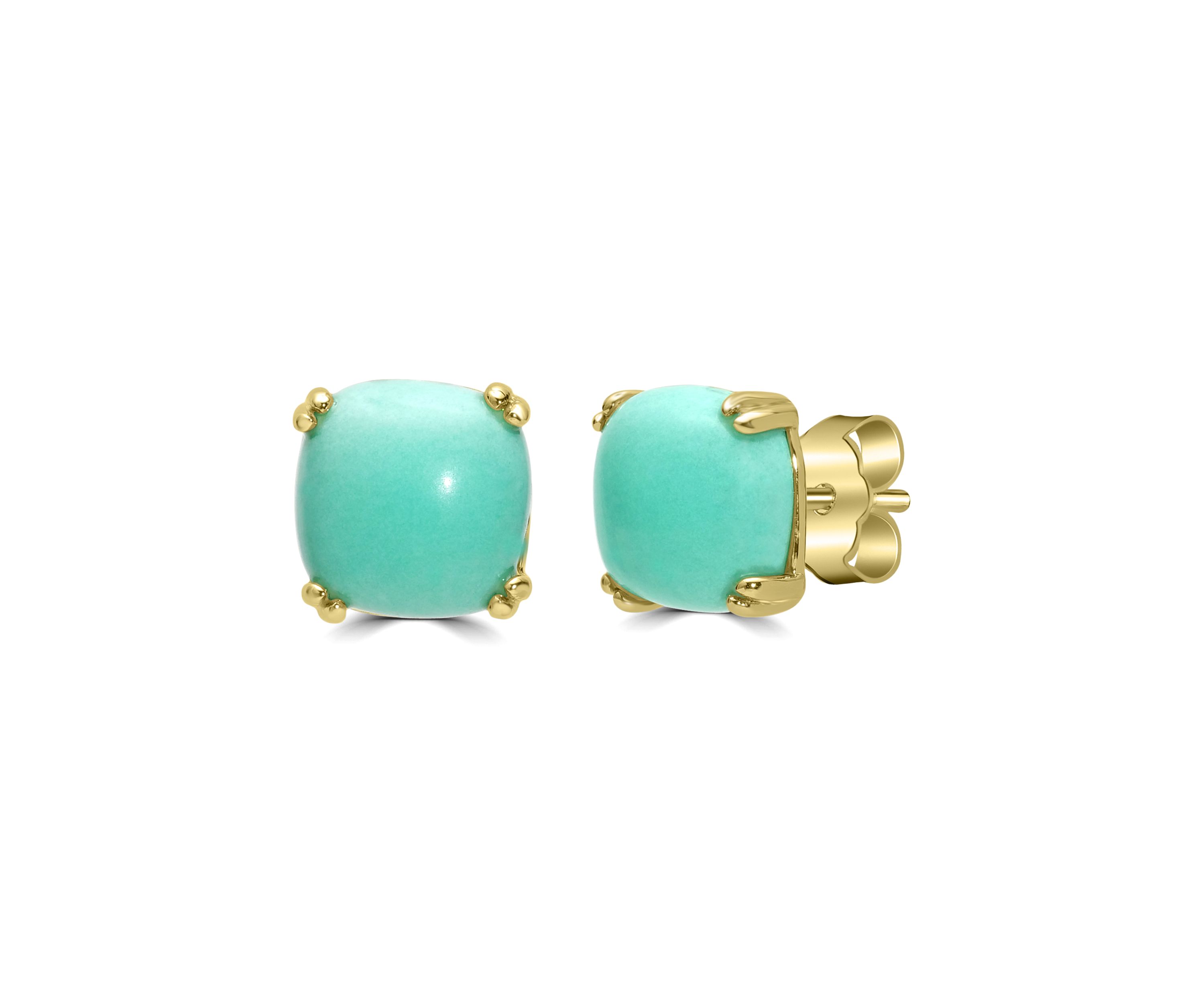 Gold Plated Square Stud Earrings