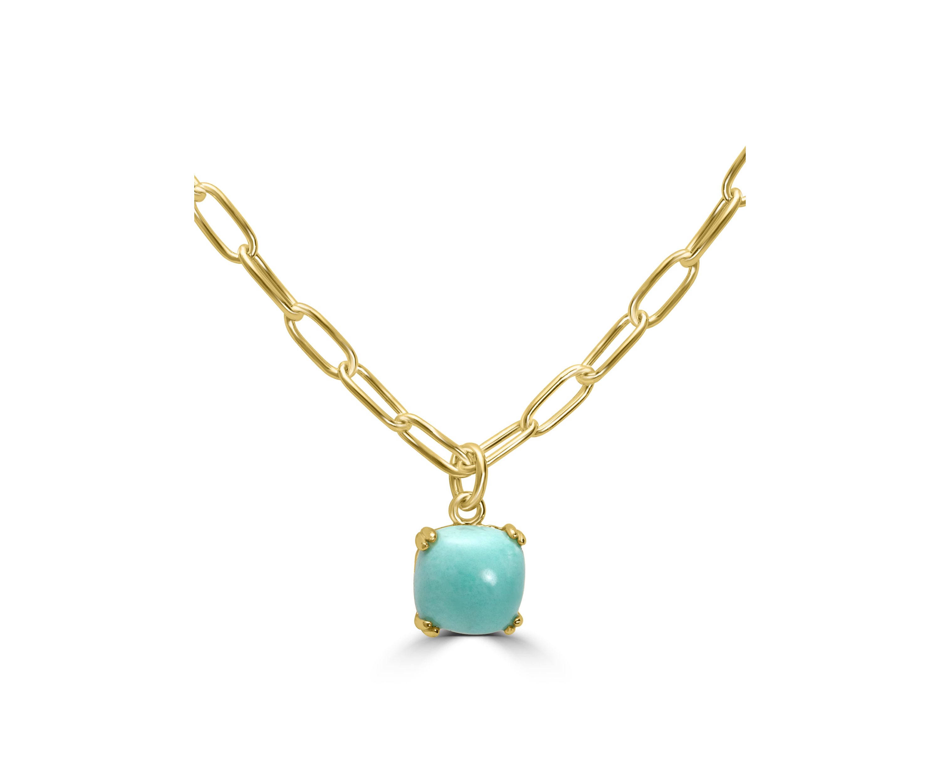 Gold Plated Square Pendant Necklace