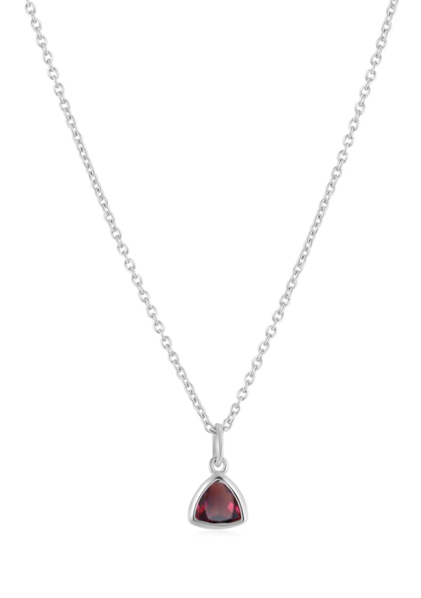 Sterling Silver Trillion Cut Necklace