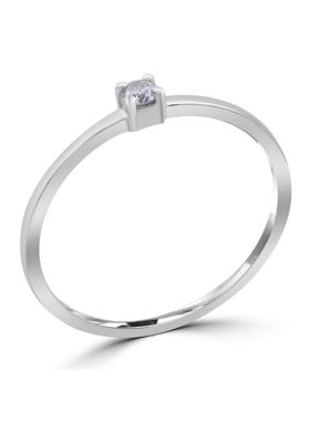 Belk Silverworks Sterling Silver 1/8 ct. t.w. Diamond Ring