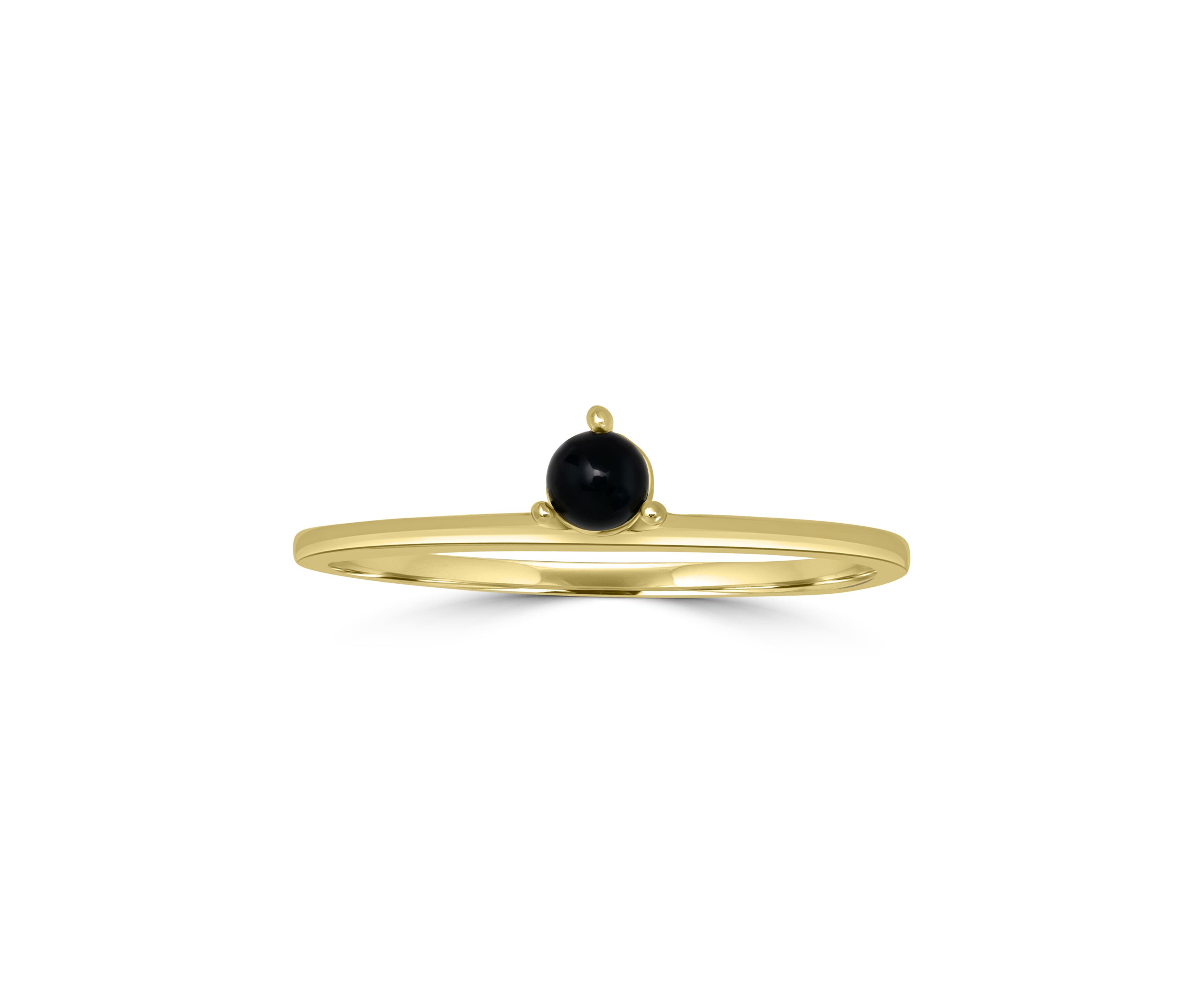 Gold Plated Round Stone Ring