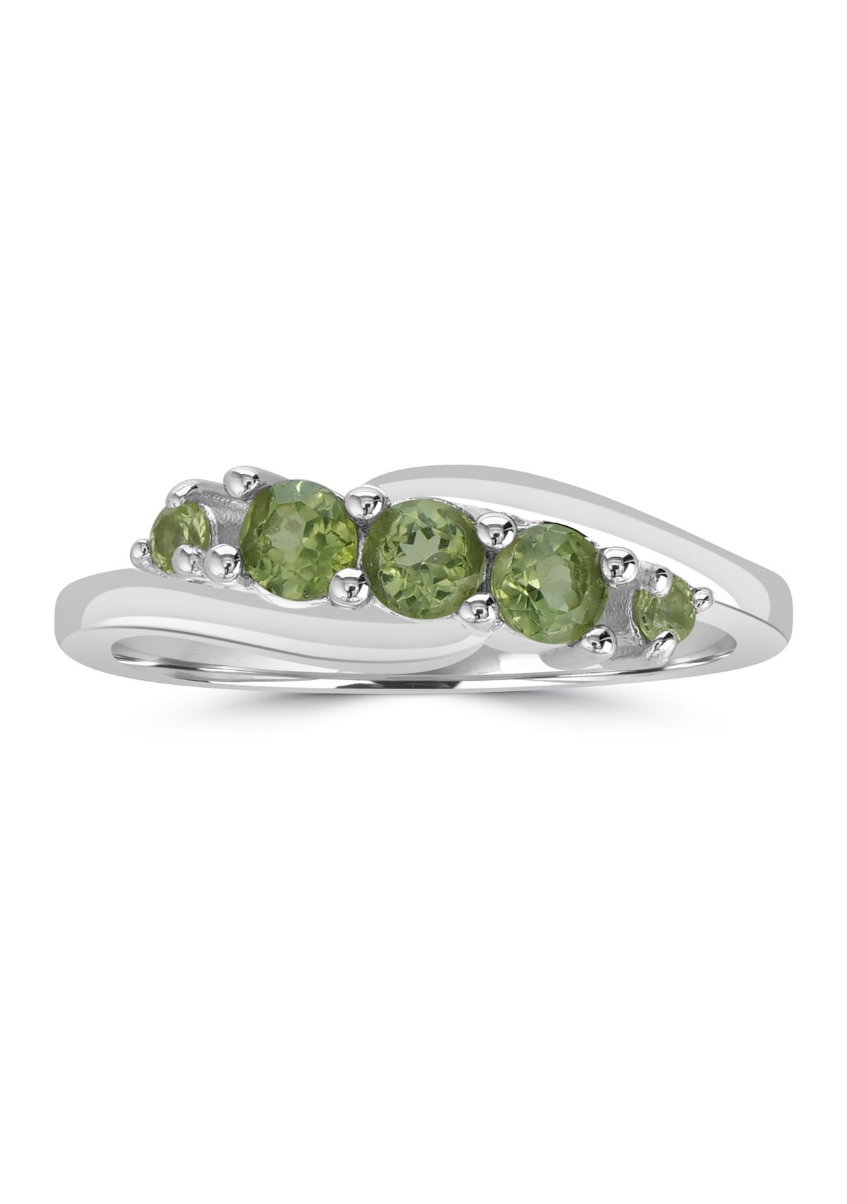 Sterling Silver Green Stone Ring