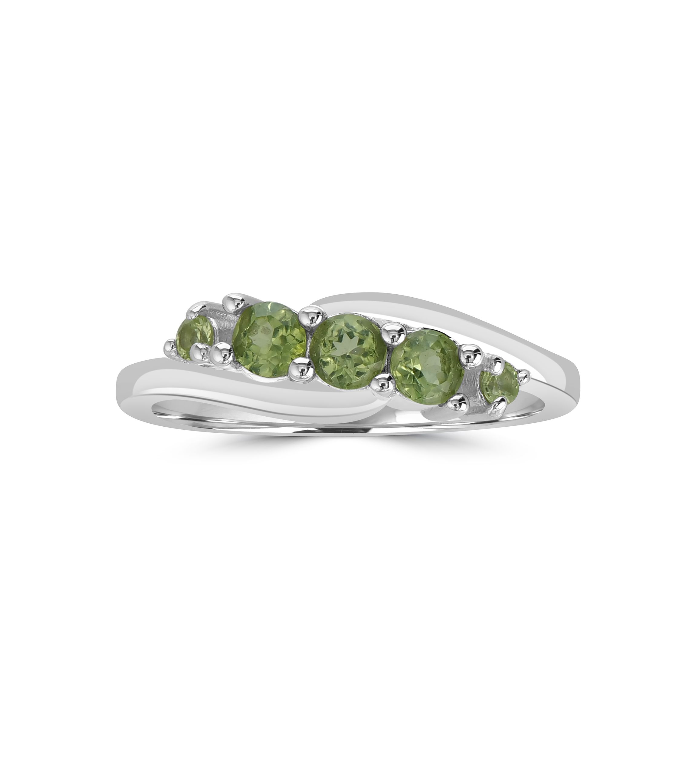 Sterling Silver Green Stone Ring