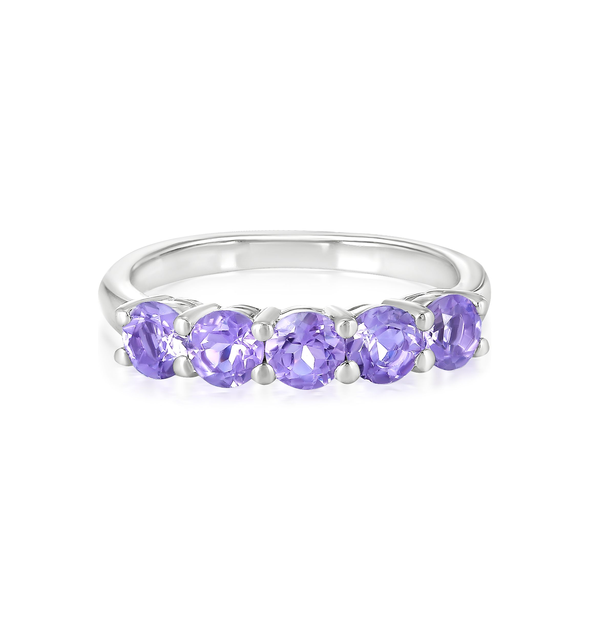 Sterling Silver Amethyst Band Ring