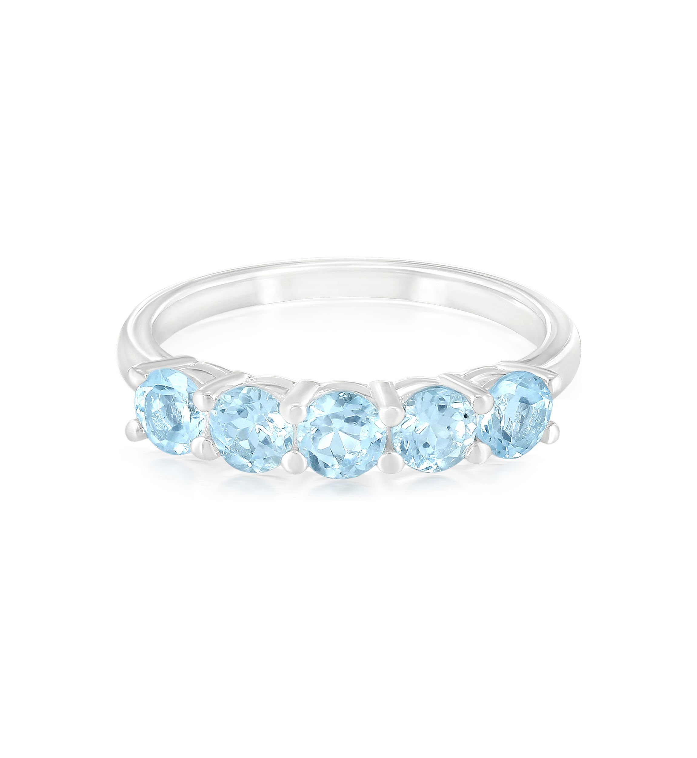 Sterling Silver Blue Topaz Band Ring