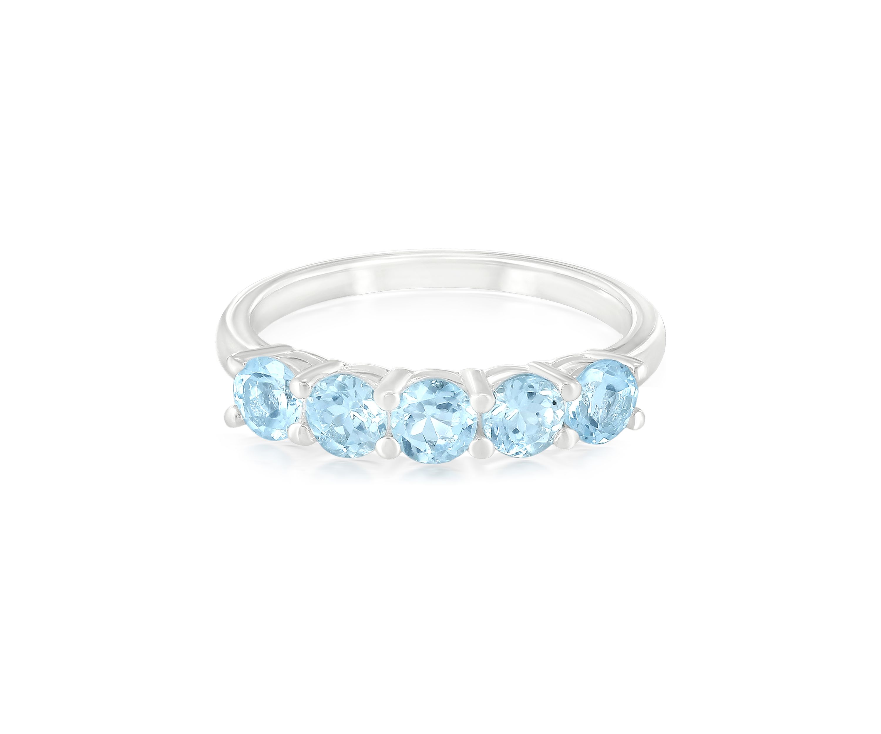 Sterling Silver Blue Topaz Band Ring