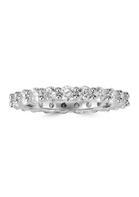 Sterling Silver Cubic Zirconia Eternity Band Ring