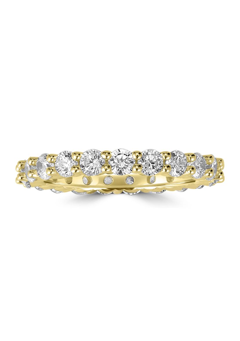 Sterling Silver Cubic Zirconia Eternity Band Ring