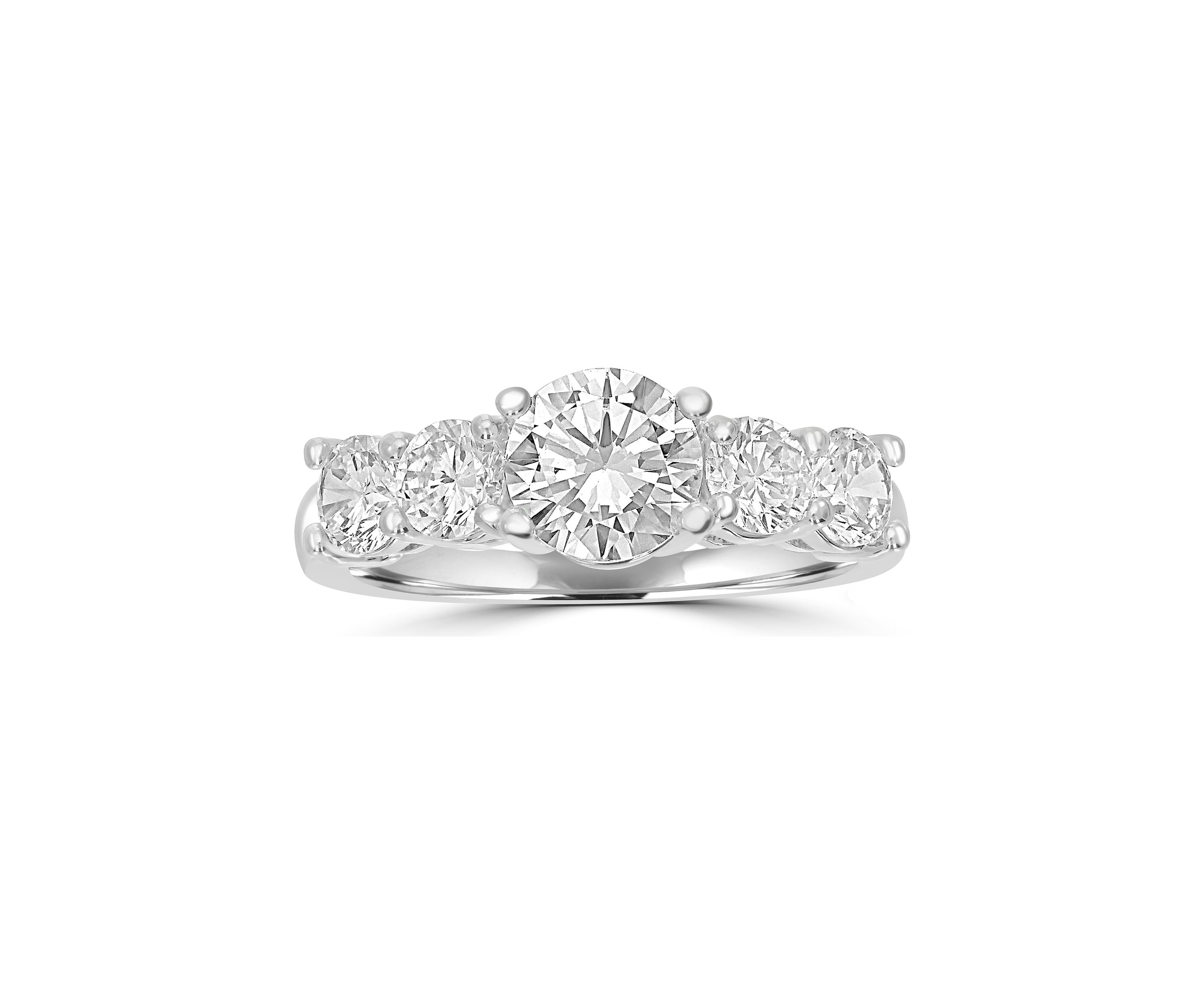Fine Silver Plated Round Solitaire CZ Ring