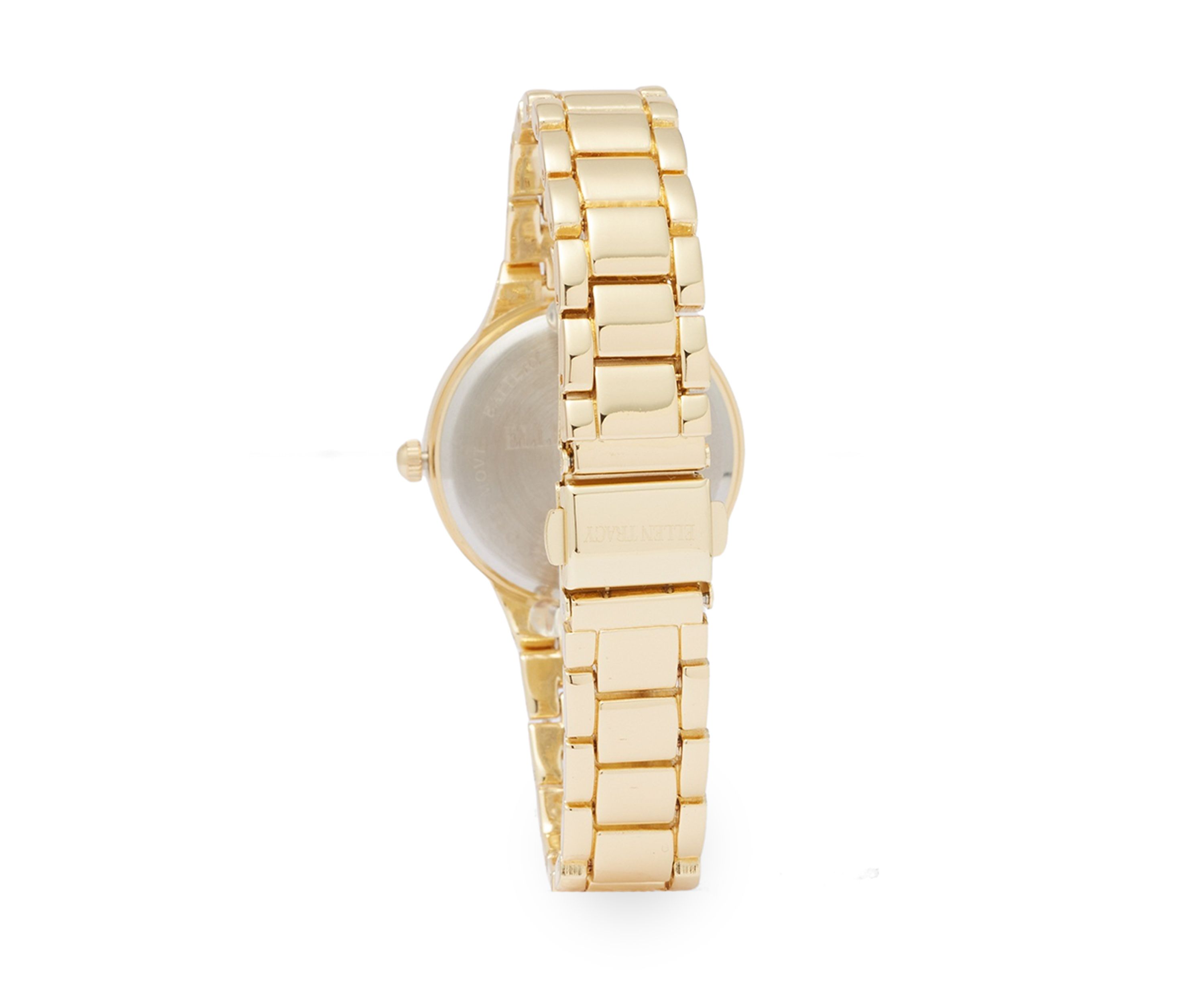 Gold Tone Faceted Bezel Watch