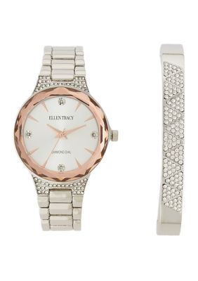 Ellen tracy diamond watch sale
