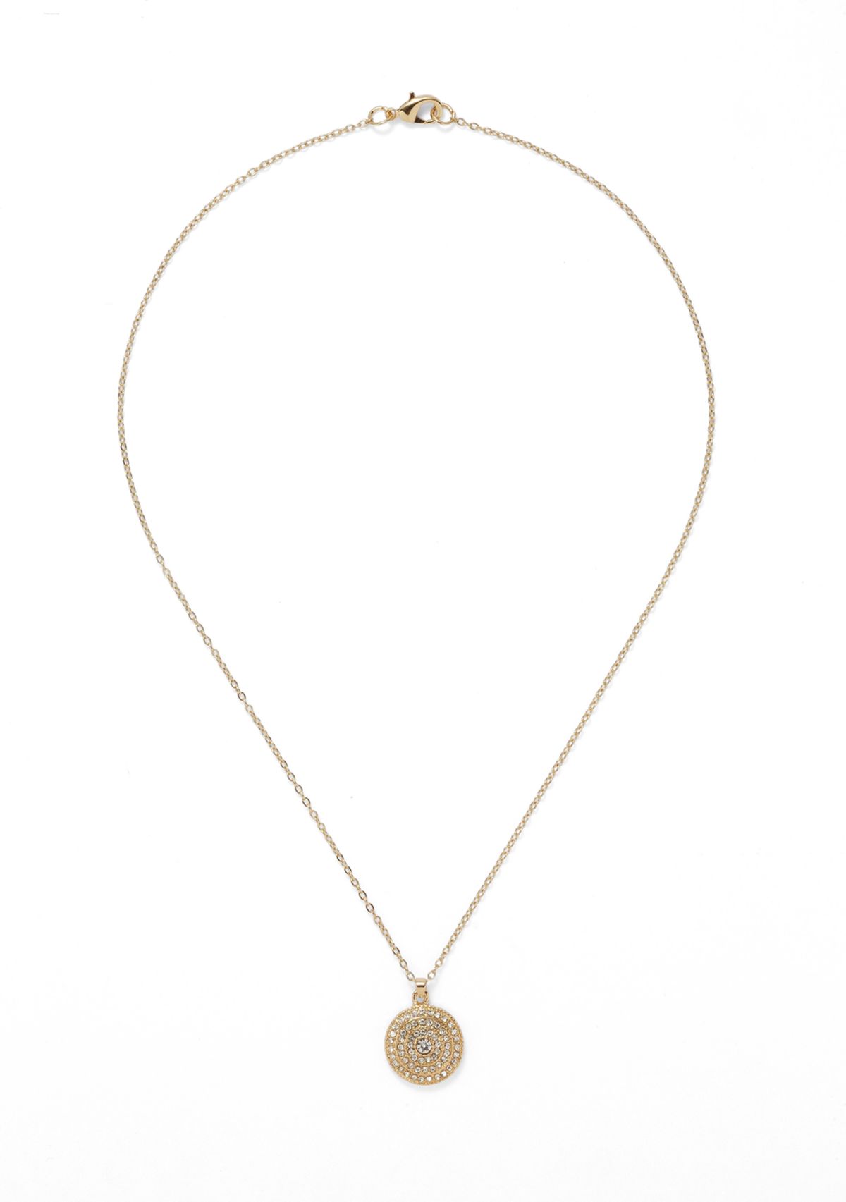 Watch, Round Pendant Necklace and Stud Earrings Set