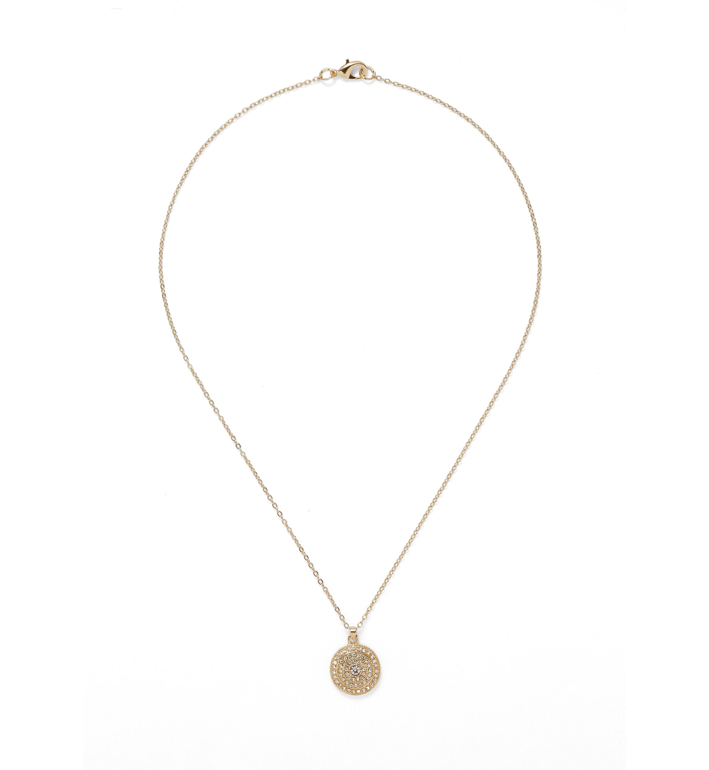 Watch, Round Pendant Necklace and Stud Earrings Set