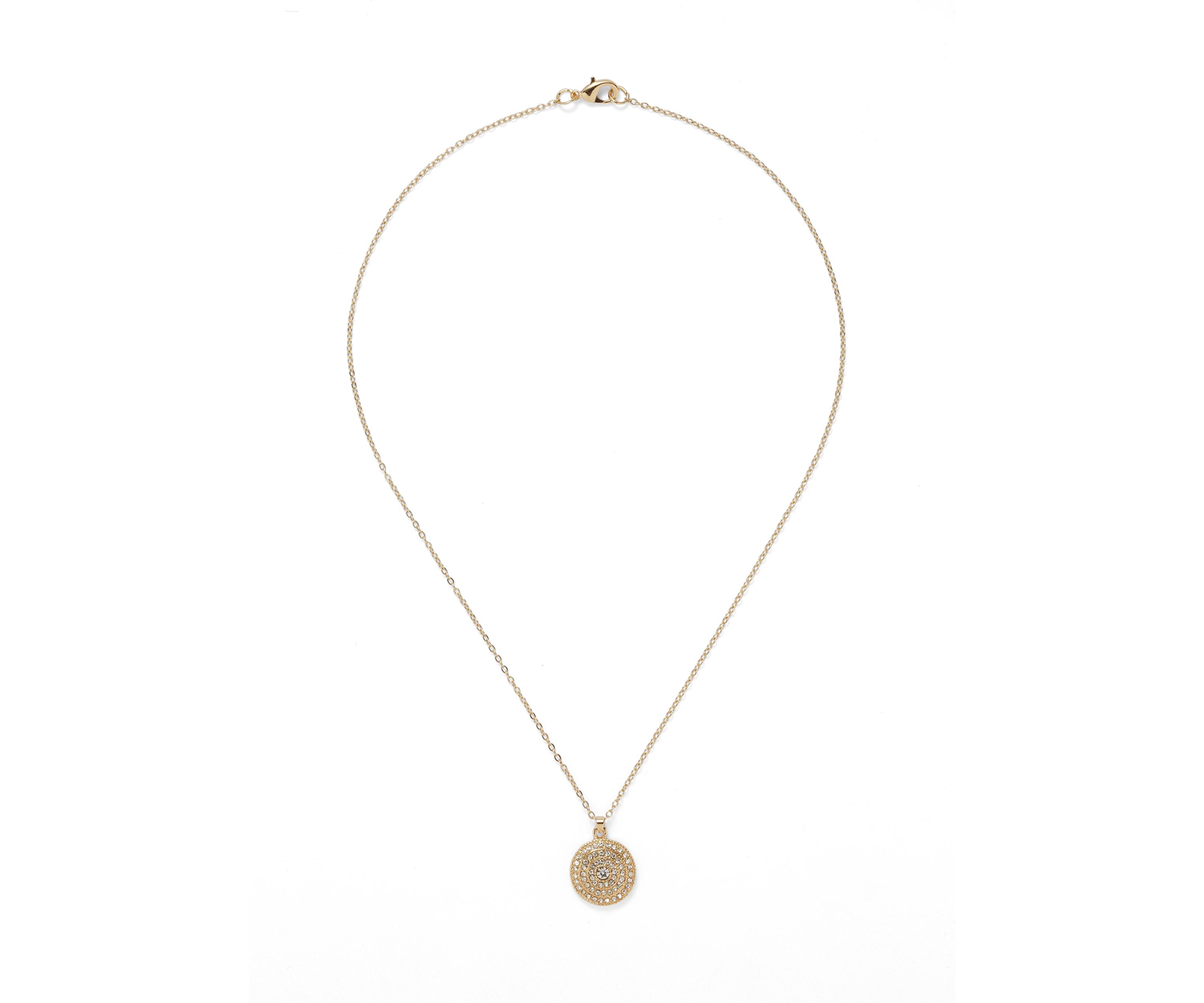Watch, Round Pendant Necklace and Stud Earrings Set