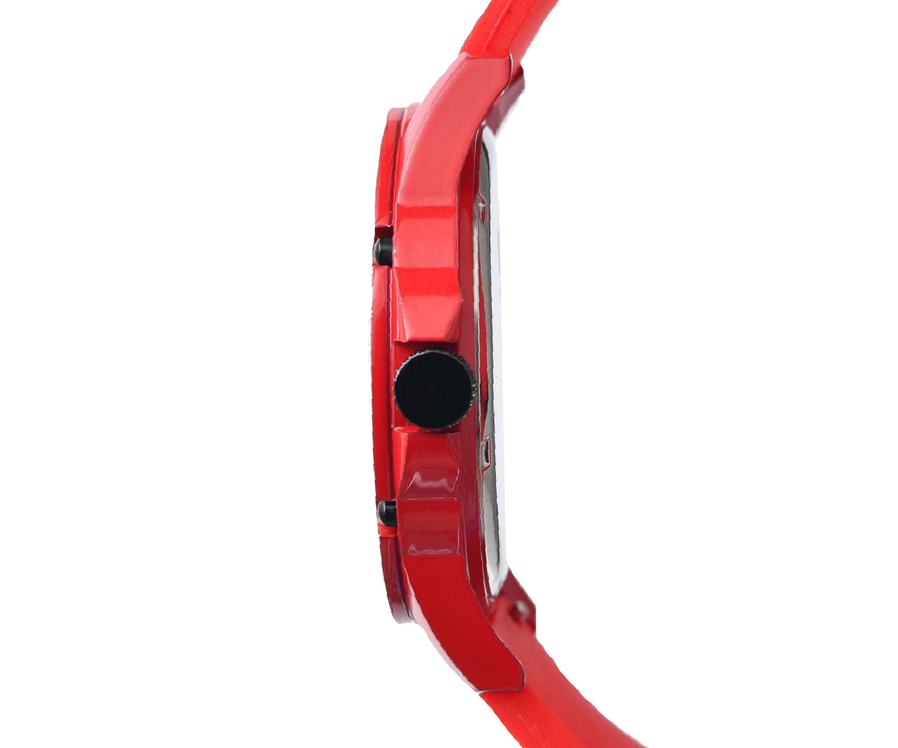 Unisex Foxfire Red Silicone Band Watch - 44 Millimeter