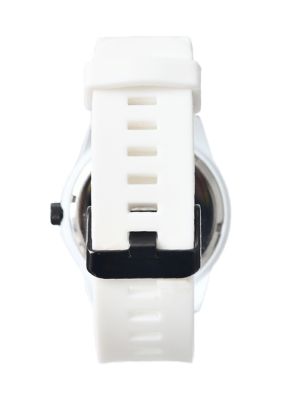 Unisex Country Club White Silicone Band Watch - 44 Millimeter