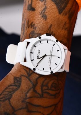 Unisex Country Club White Silicone Band Watch - 44 Millimeter