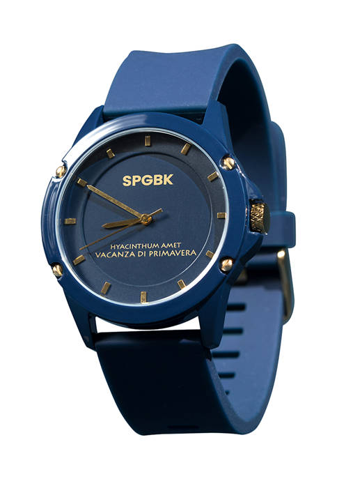 SPGBK Mens Smith Navy and Gold Watch