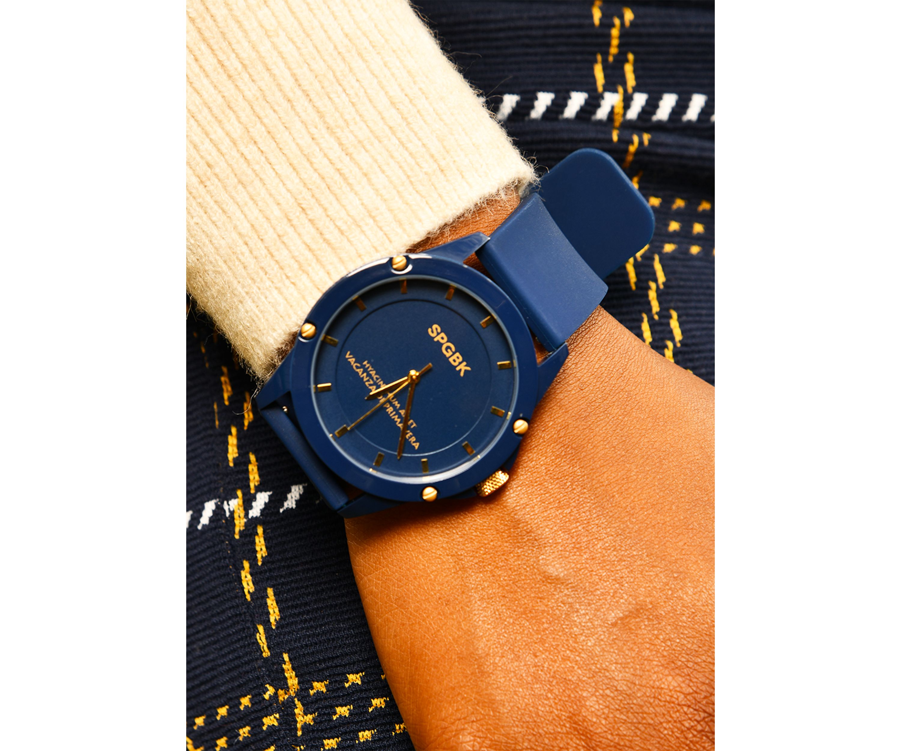 Unisex Smith Navy and Gold Watch