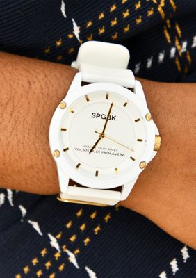 Unisex Edgewood White and Gold Watch