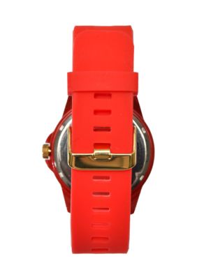 Unisex 71st Red Silicone Strap Watch - 44 Millimeter