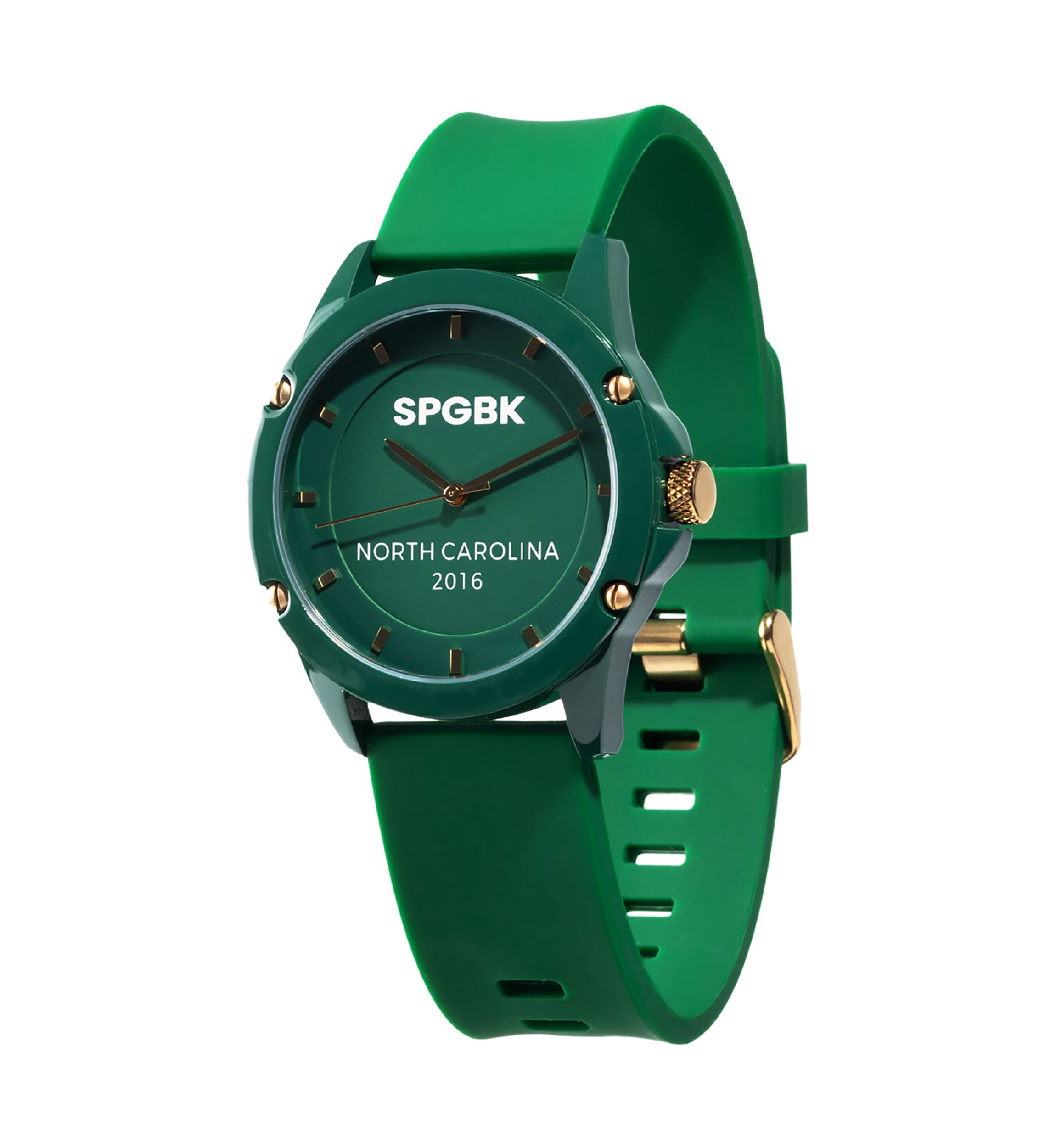 Unisex Trojan Green and Gold Silicone Watch