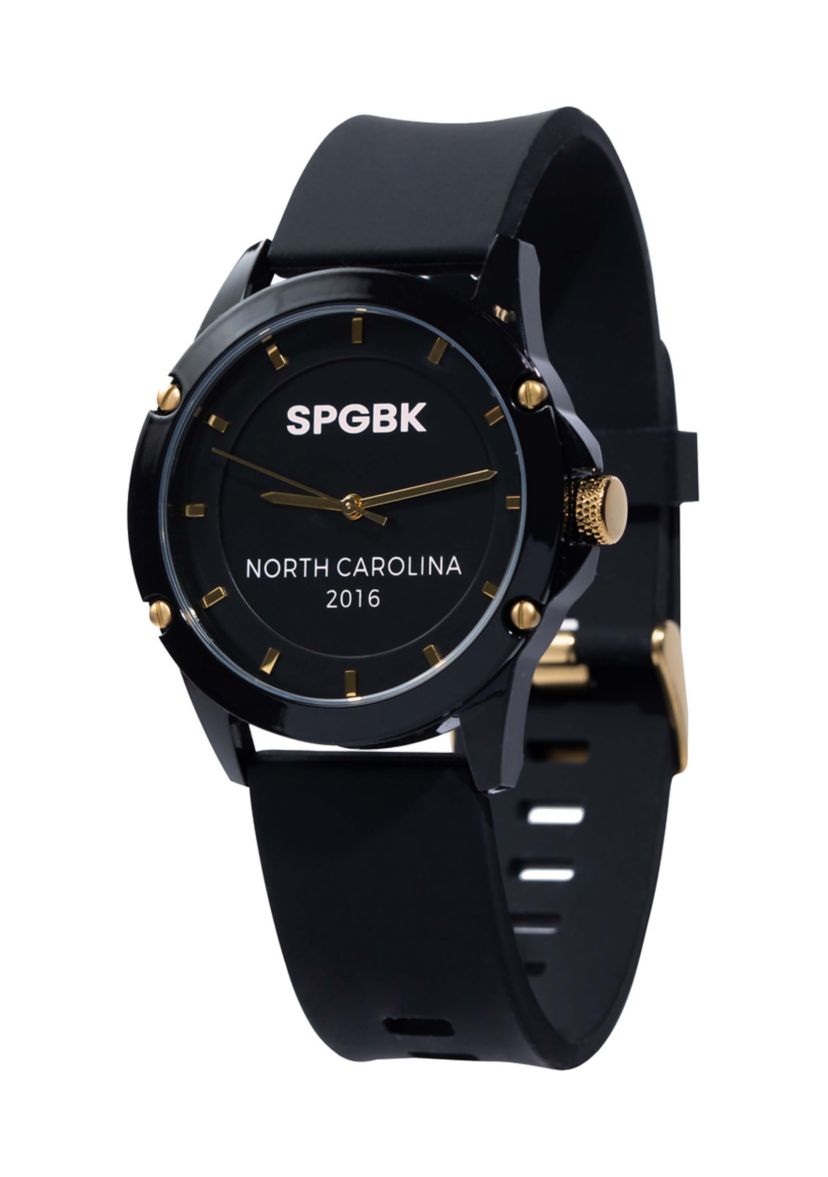 Unisex Black and Gold Watch