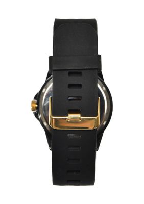 Unisex Black and Gold Watch