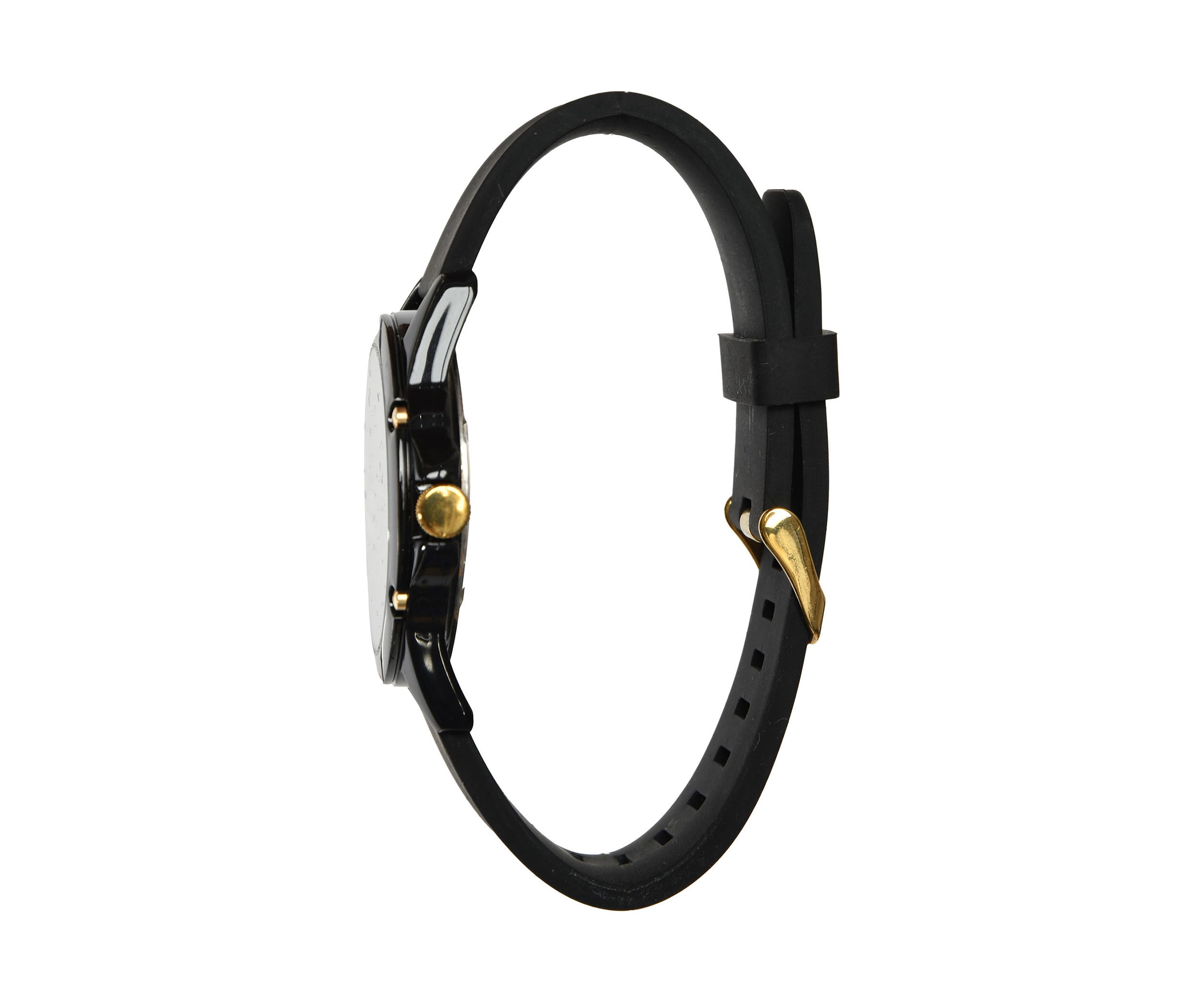 Unisex Black and Gold Watch
