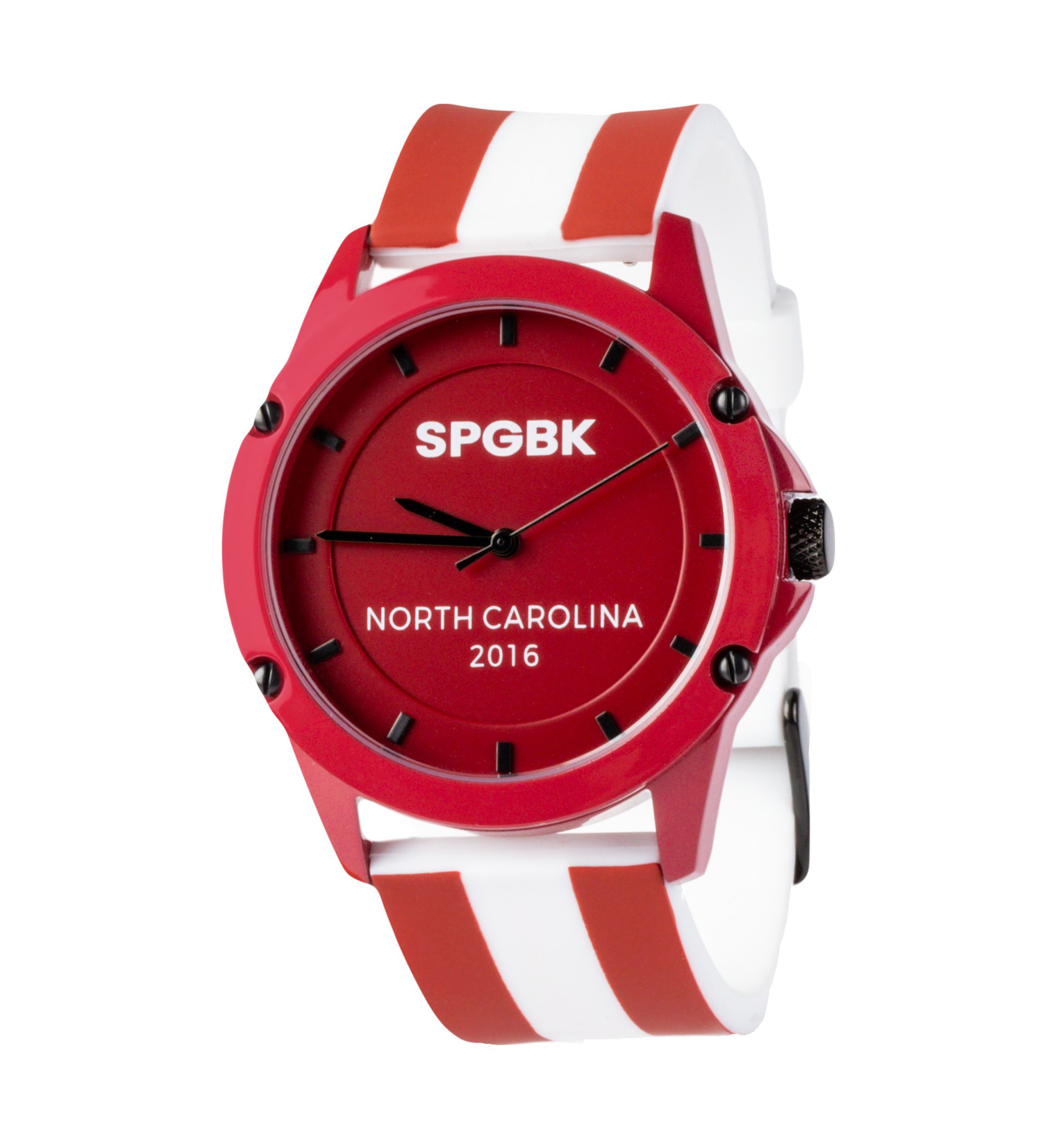 Unisex Union Red and White Silicone Band Watch