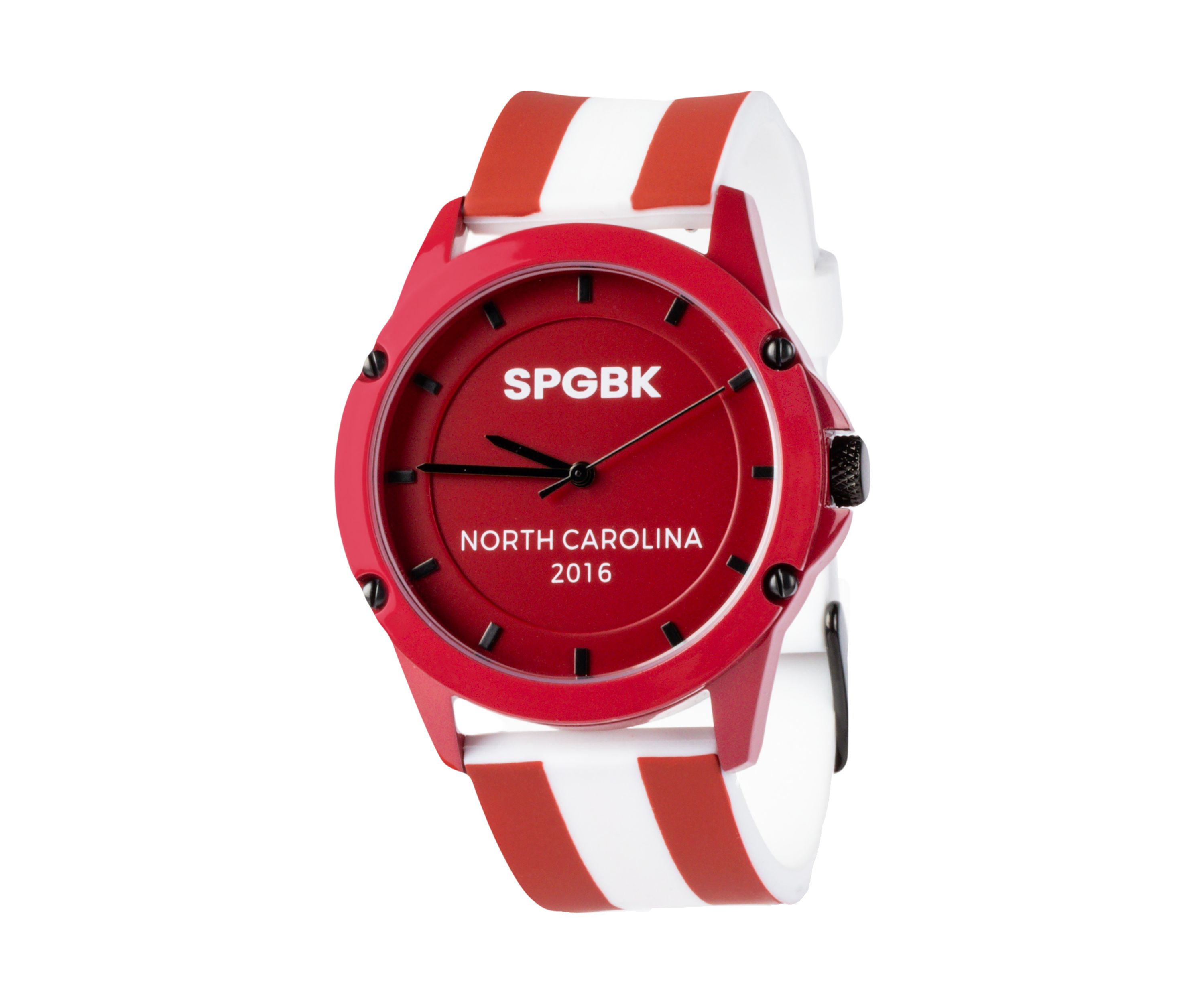 Unisex Union Red and White Silicone Band Watch