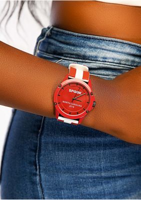 Unisex Union Red and White Silicone Band Watch