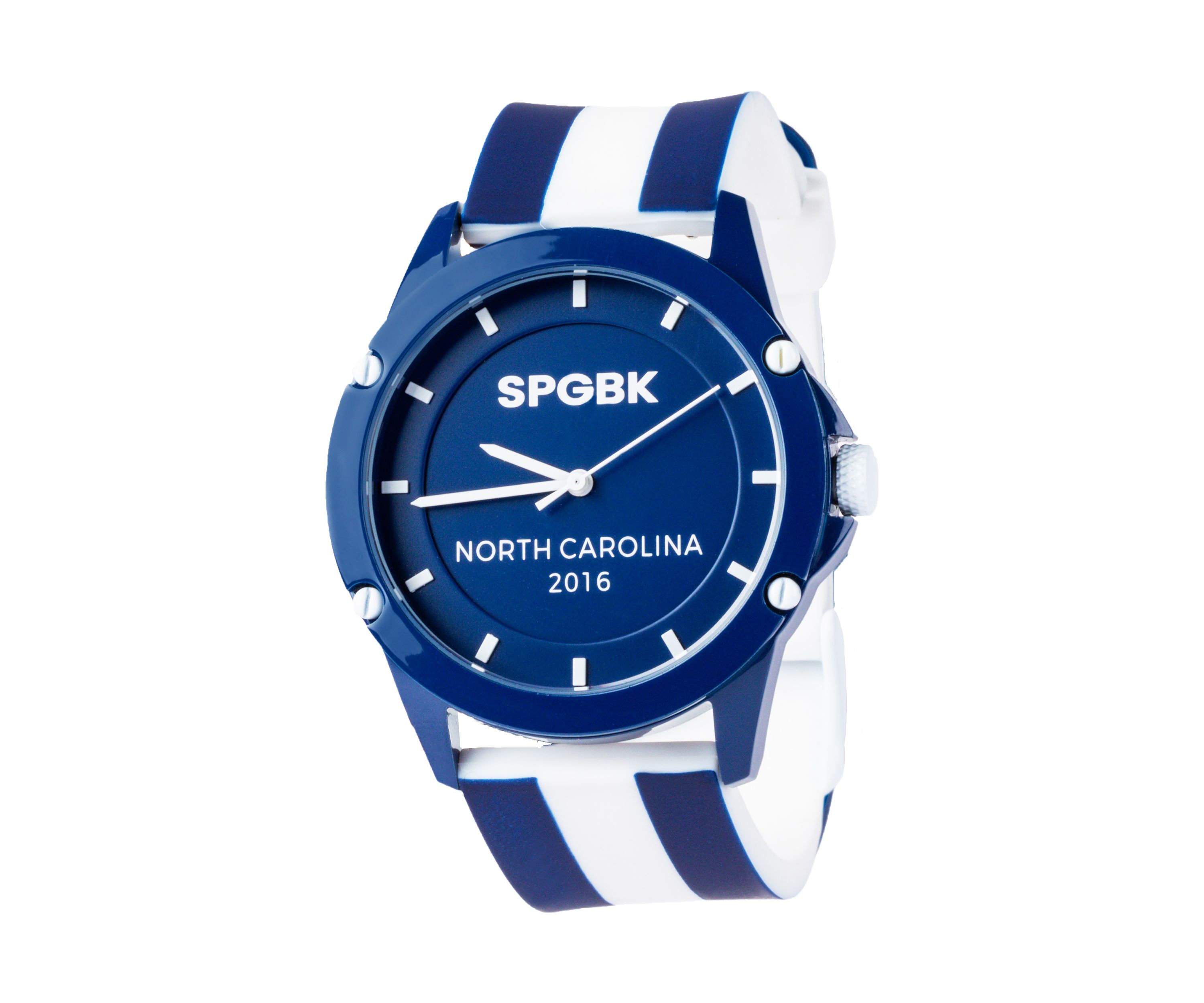 Unisex Hall Blue and White Silicone Band Watch