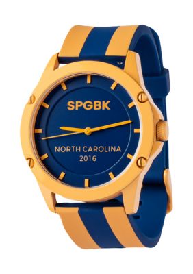 Unisex Yard Blue and Yellow Silicone Band Watch