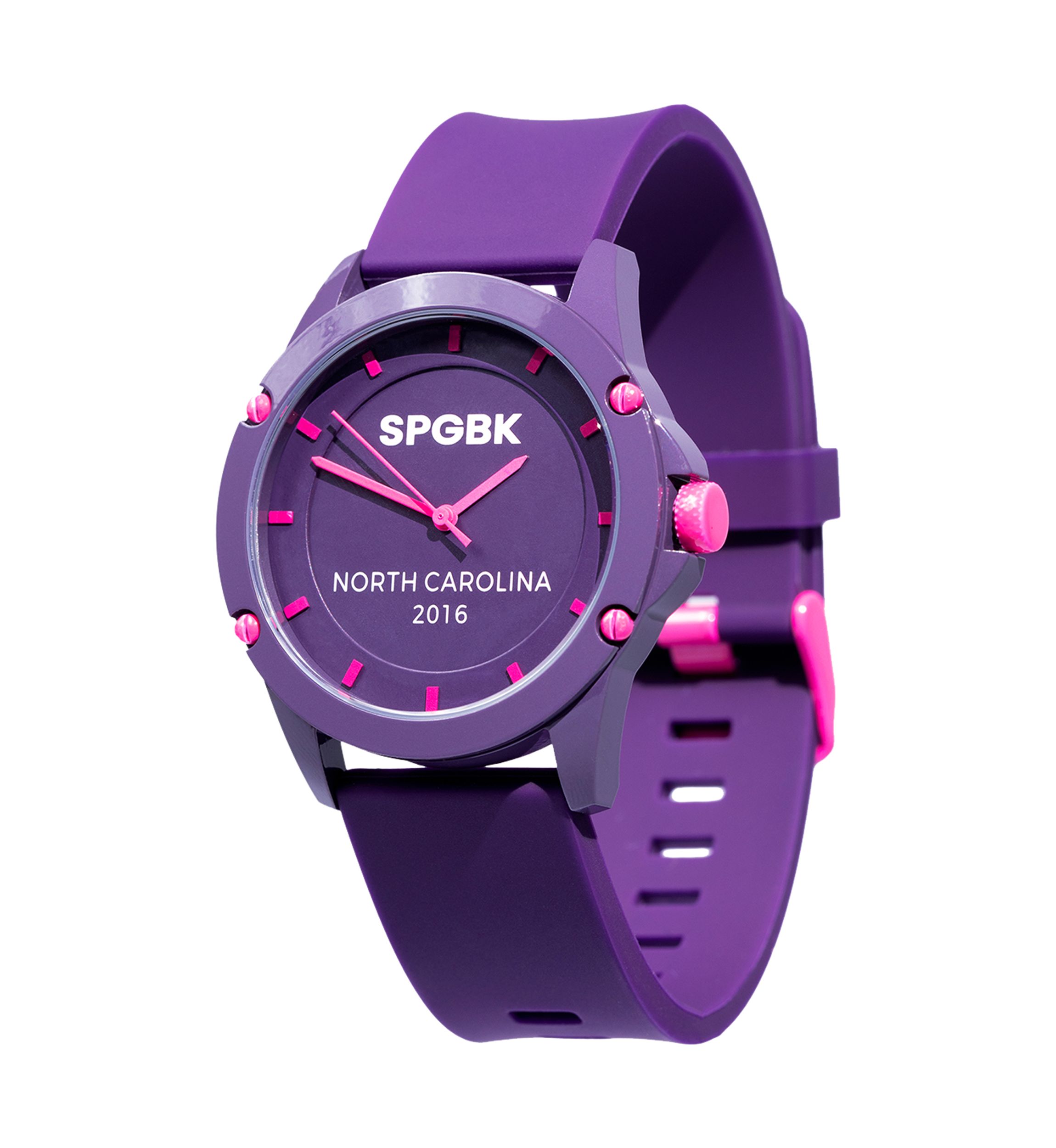  Unisex Montclair Purple and Pink Silicone Band Watch
