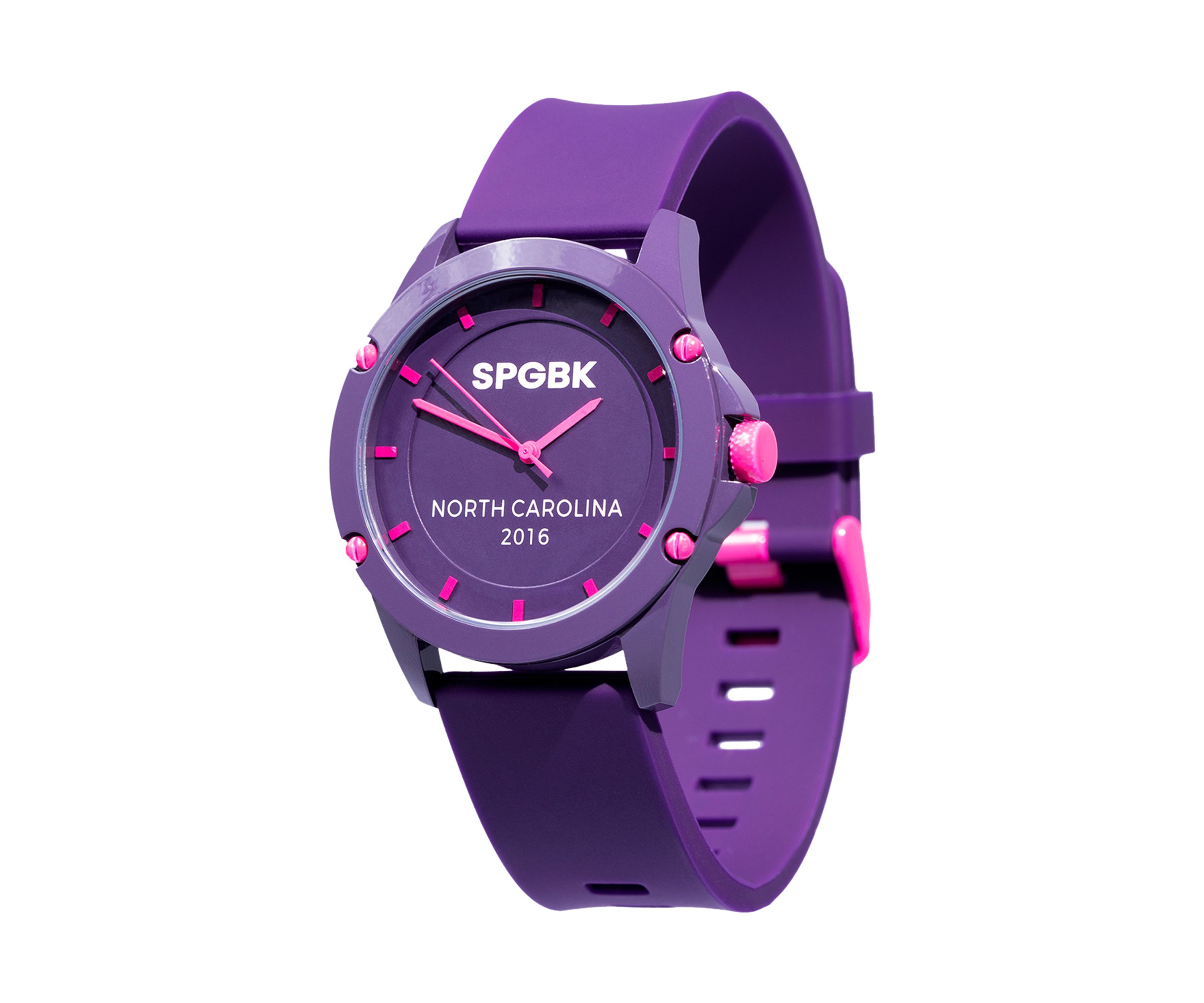  Unisex Montclair Purple and Pink Silicone Band Watch
