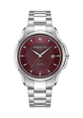 Kenneth Cole New York Men's Genuine Diamond Dial Watch, Silver